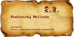 Rudinszky Melinda névjegykártya