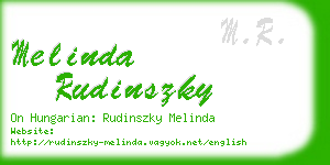 melinda rudinszky business card